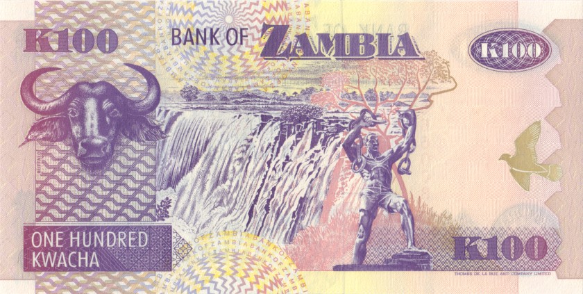 Zambia P38a 100 Kwacha 1992 UNC