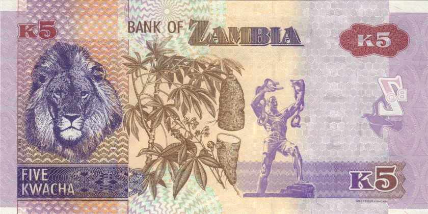 Zambia P57 5 Kwacha 2020 UNC