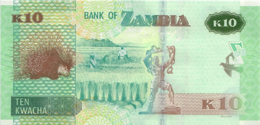 Zambia P58 10 Kwacha 2018 UNC