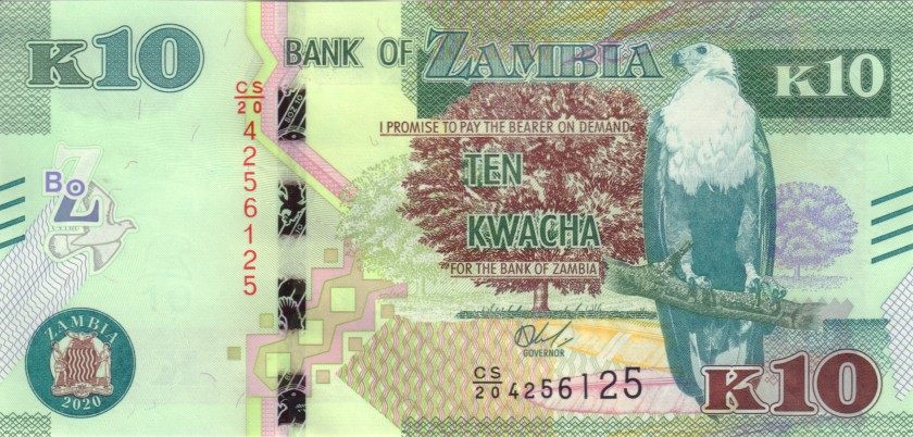 Zambia P58 10 Kwacha 2020 UNC