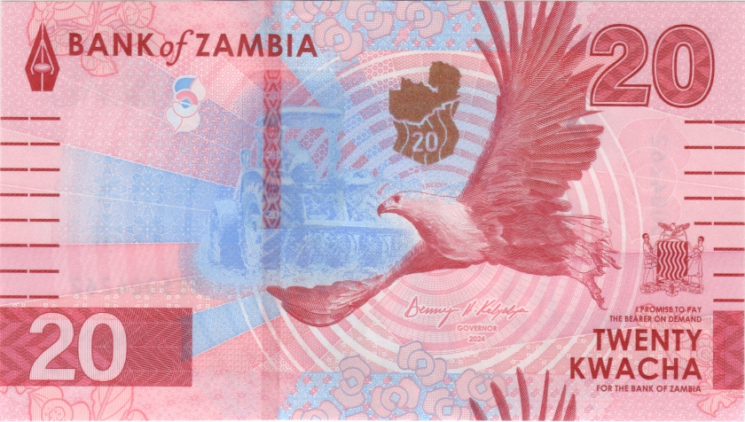 Zambia P-W63 20 Kwacha 2024 UNC