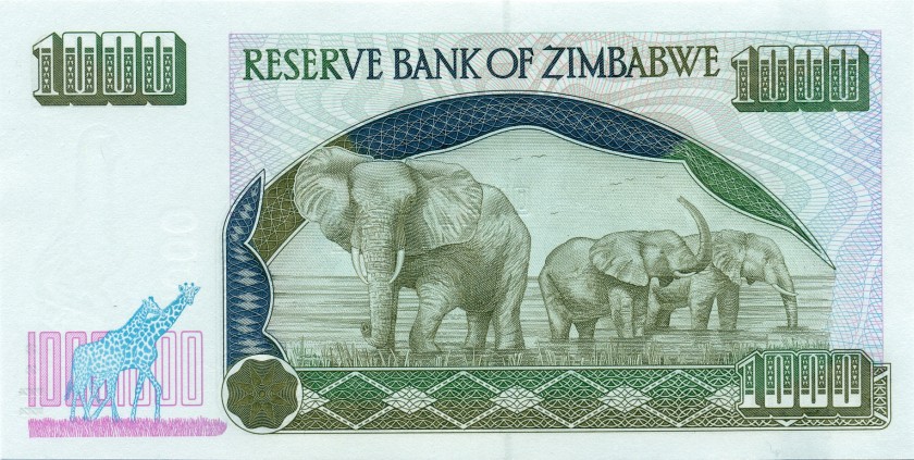 Zimbabwe P12b 1.000 Dollars 2003 UNC