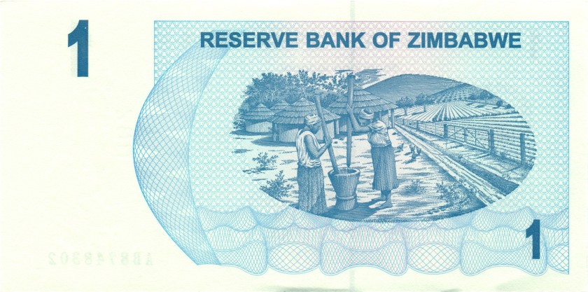 Zimbabwe P37 1 Dollar 2006 UNC