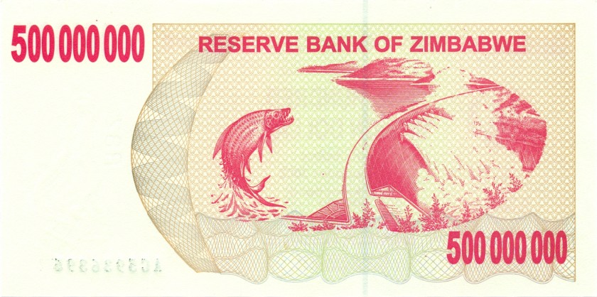 Zimbabwe P60 500.000.000 Dollars 2008 UNC