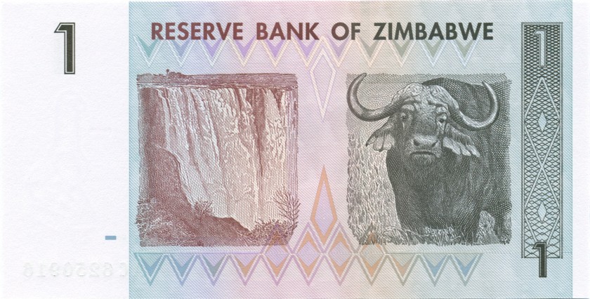 Zimbabwe P65 1 Dollar 2007 UNC