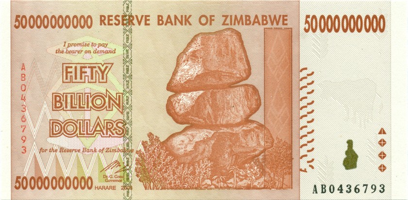 Zimbabwe P87 50.000.000.000 Dollars 2008