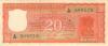 India P61b 20 Rupees 1970 with holes UNC