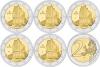 Germany 2023 2 Euro Hamburg ADFGJ 5 coins UNC