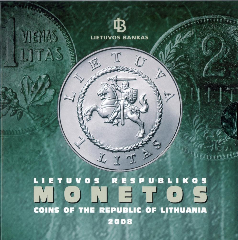 Lithuania 2008 Lithuanian mint set 2008. Brilliant uncirculated