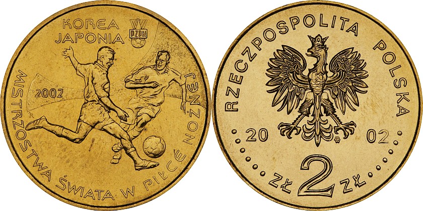 Poland 2002 2 zł 2002 World Football Cup Korea/Japan