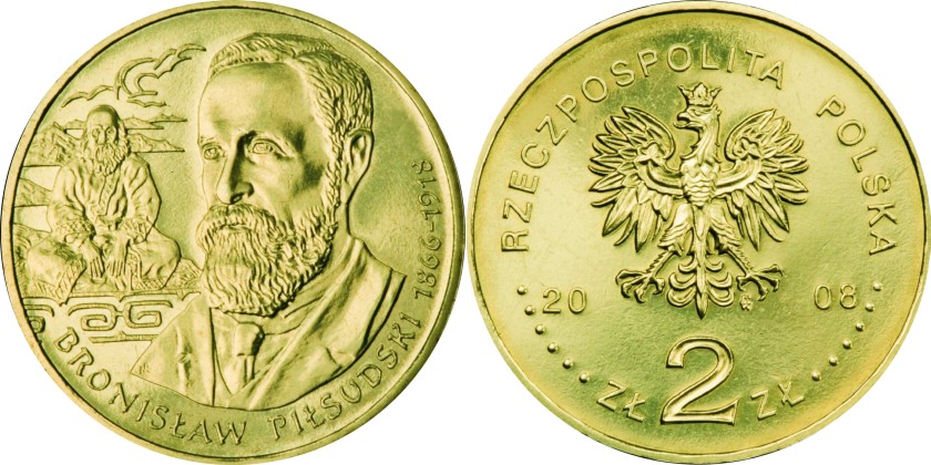 Poland 2008 2 zł Bronisław Piłsudski (1866-1918)
