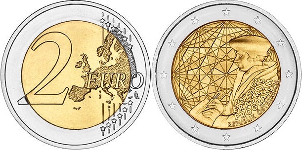 Austria 2022 2 Euro The 35th anniversary of the Erasmus Programme UNC