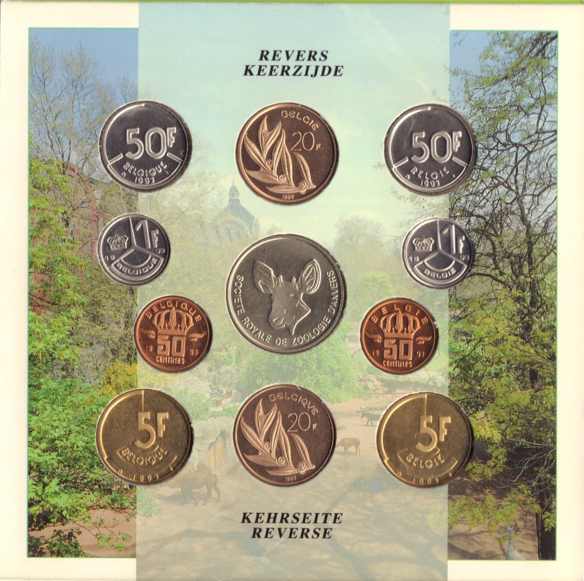 Belgium 1993 Mint set 10 coins UNC