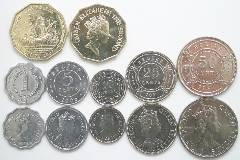Belize 1991 - 2007 KM# 99,114-118 6 coins UNC