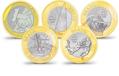 Brazil 2015 4 coins Rio Olympic games UNC