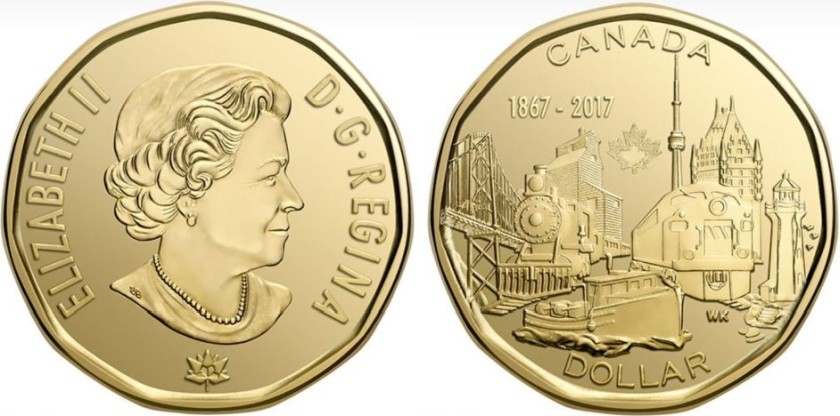 Canada 2017 1 Dollar Connecting a Nation UNC