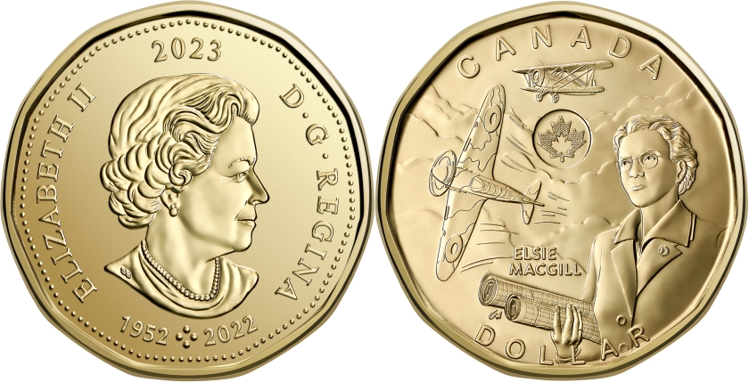 Canada 2023 1 Dollar Elsie MacGill Non-Colored UNC