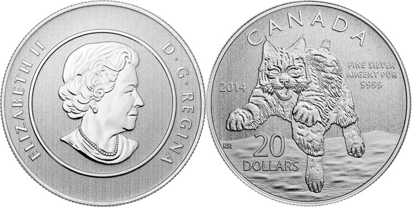 Canada 2014 20 $ Bobcat