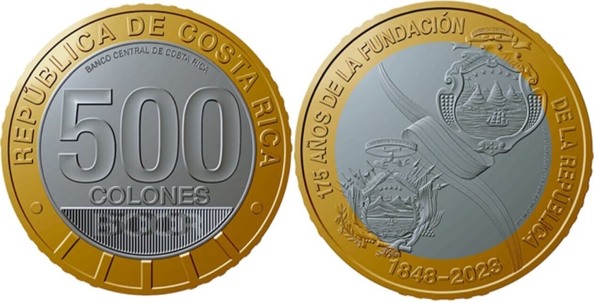 Costa Rica 2023 500 Colones 175th Anniversary - Foundation of the Republic UNC