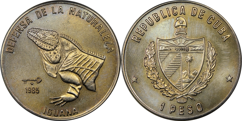 Cuba 1985 KM# 126 1 Peso UNC