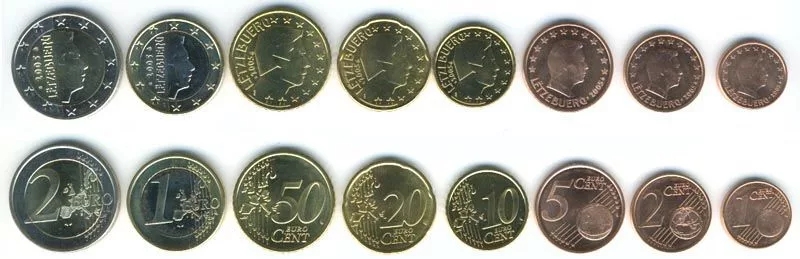 Luxembourg 2005 Euro coins set UNC