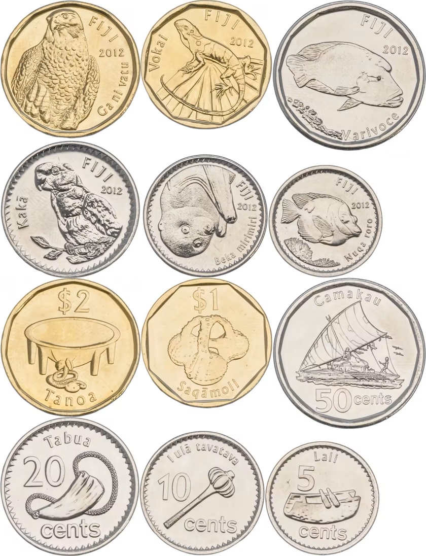 Fiji 2012 6 coins UNC