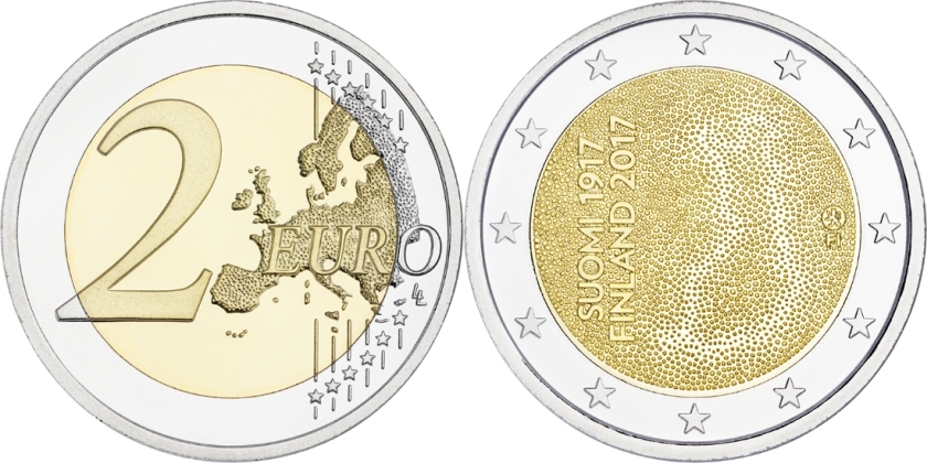 Finland 2017 2 Euro Independent Finland 100 Years UNC