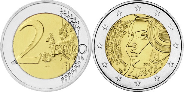 France 2015 2 Euro 225th anniversary of the Festival of the Federation UNC