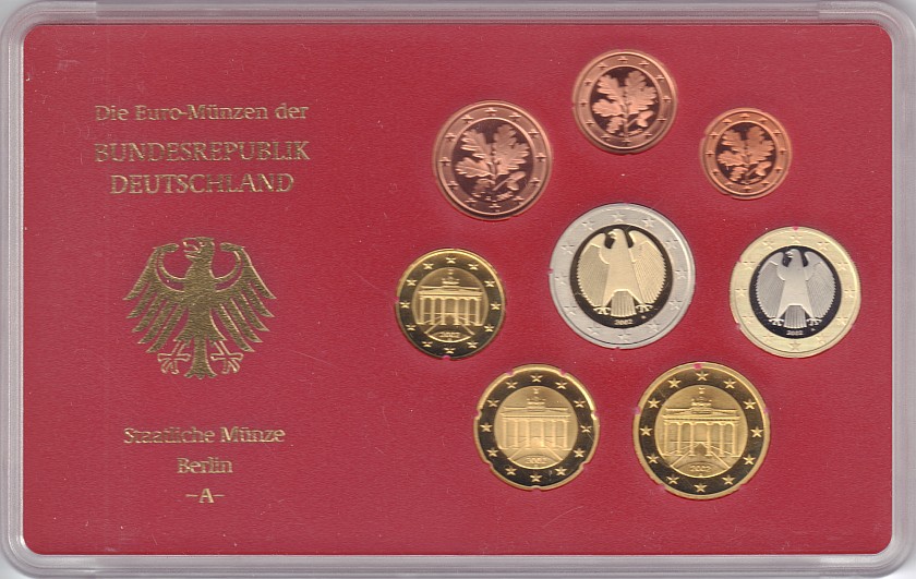 Germany 2002 A Mint set of euro coins Proof