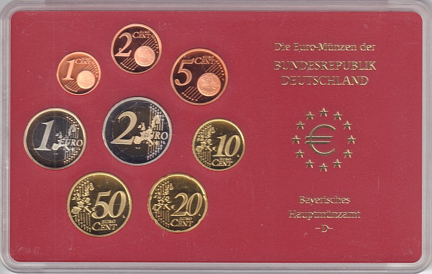 Germany 2002 D Mint set of euro coins Proof