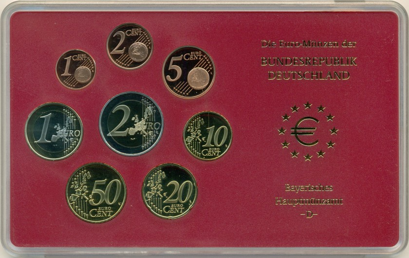 Germany 2003 D Mint set of euro coins Proof