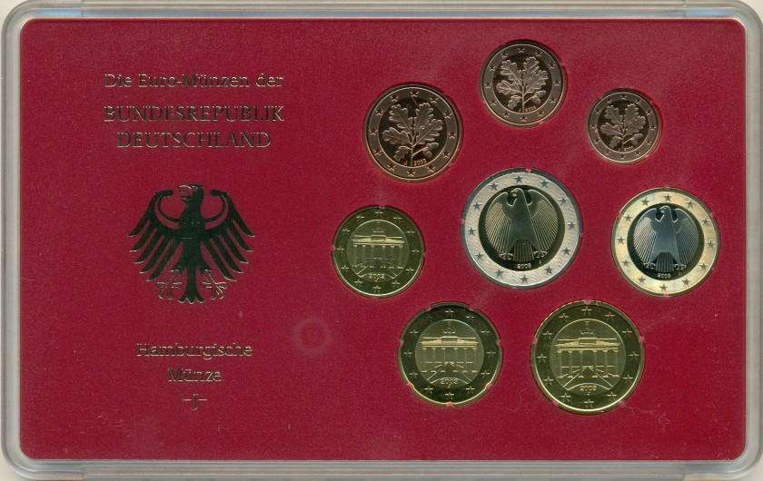 Germany 2003 J Mint set of euro coins Proof