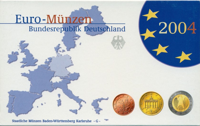 Germany 2004 G Mint set of euro coins Proof