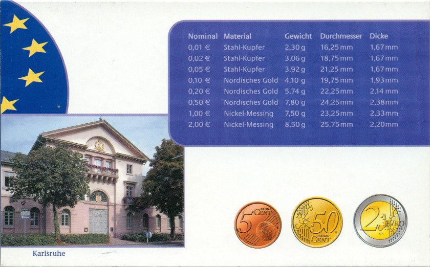 Germany 2004 G Mint set of euro coins Proof
