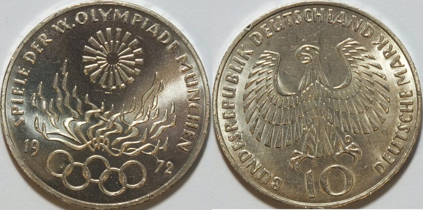 Germany 1972 KM# 135 D 10 Deutsche Mark UNC
