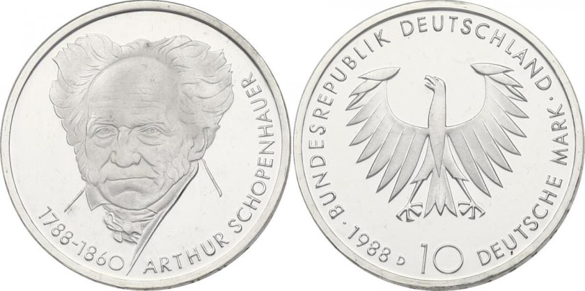 Germany 1988 KM# 168 D 10 Deutsche Mark UNC