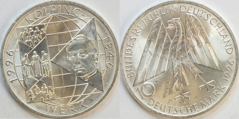 Germany KM# 188 10 Deutsche Mark 1996 UNC
