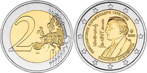 Greece 2023 2 Euro 150 years from the birth of Constantin Caratheodory UNC