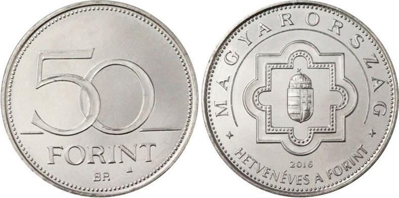 Hungary 2016 50 Forint 70 years of Forint UNC