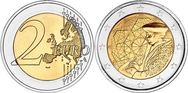Italy 2022 2 Euro The 35th anniversary of the Erasmus Programme UNC