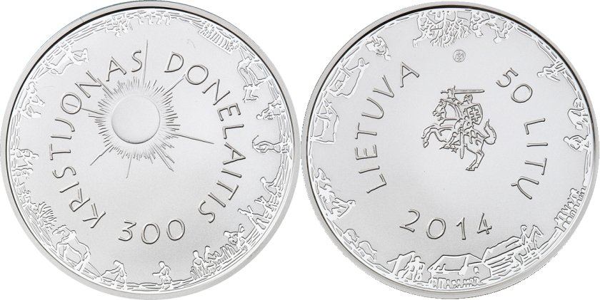 Lithuania 2014 The 300th anniversary of the birth of Kristijonas Donelaitis