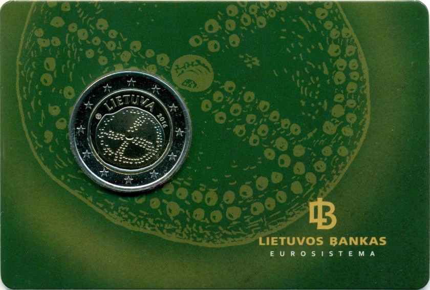 Lithuania 2016 2 Euro Baltic culture Coin Card UNC