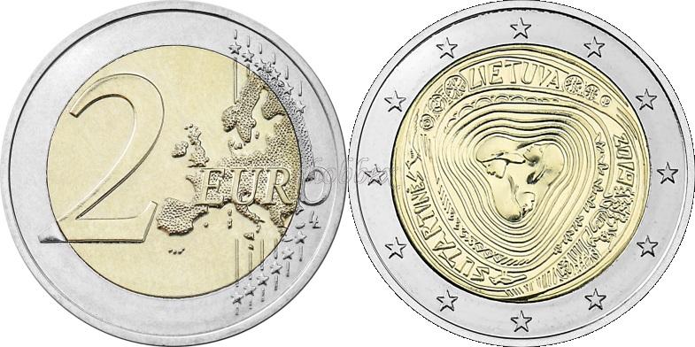 Lithuania 2019 2 Euro Sutartinės, Lithuanian multipart songs UNC