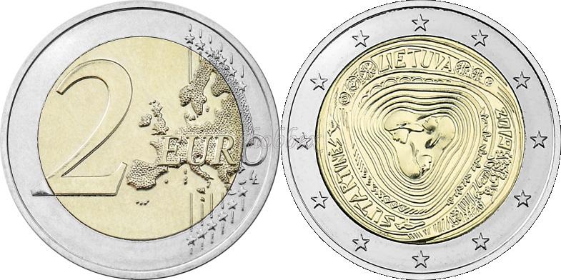 Lithuania 2019 2 Euro Sutartinės, Lithuanian multipart songs Coin Card BU