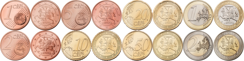 Lithuania 2015 Euro coins set UNC