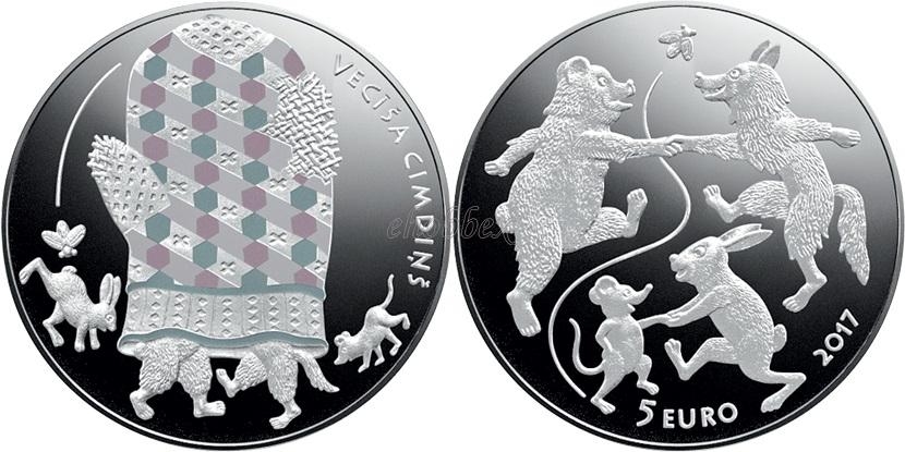 Latvia 2017 Fairy Tale Coin III. The Old Man's Mitten