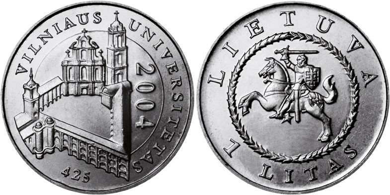 Lithuania 2004 The 425th anniversary of Vilnius University CuNi