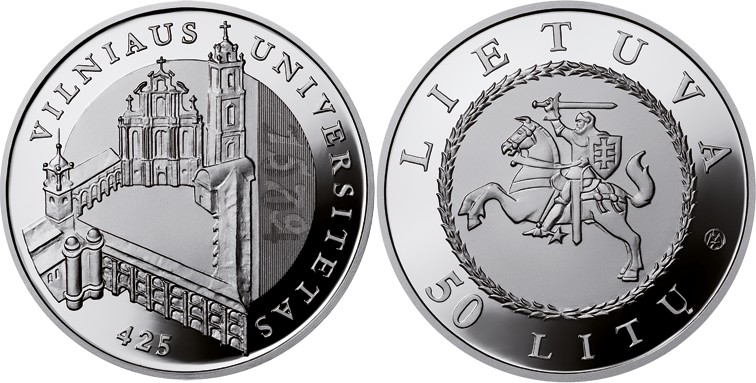 Lithuania 2004 The 425th anniversary of Vilnius University Silver Proof