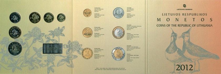 Lithuania 2012 Lithuanian mint set 2012. Brilliant uncirculated
