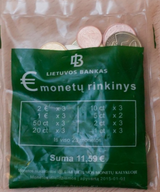 Lithuania 2015 euro coins starter kit